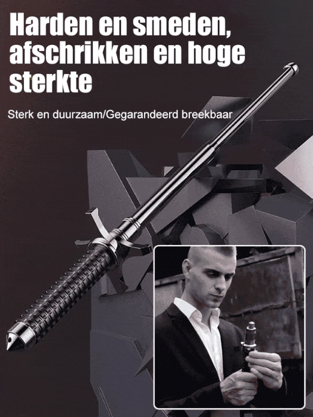 Alloy stalen weerstandsslot multifunctionele telescopische wandelstok voor buitengebruik