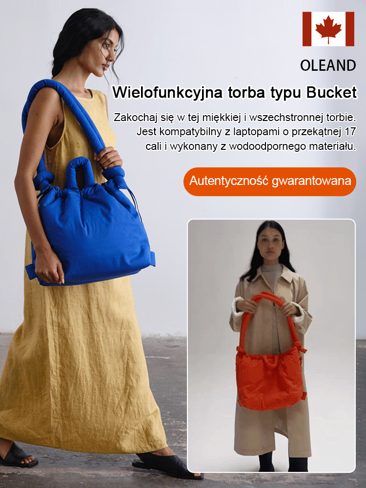 【Lekki, wodoodporny, o dużej pojemności】Wielofunkcyjna torba typu bucket z tkaniny puchowej