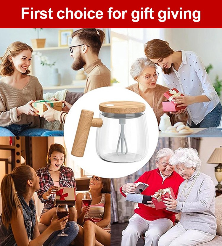 【One-button automatic stirring】 Smart electric instant cup