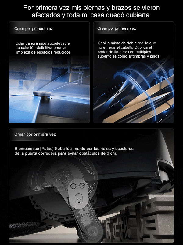 Robot barrido esterilizador potente y de bajo ruido