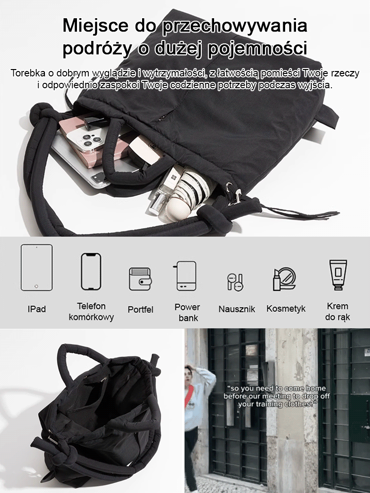 【Lekki, wodoodporny, o dużej pojemności】Wielofunkcyjna torba typu bucket z tkaniny puchowej