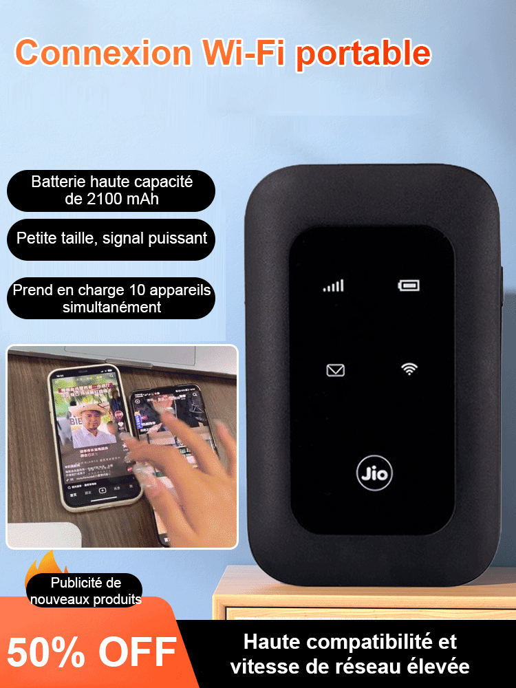 【Signal ultra-puissant sans délai】WiFi portable universel