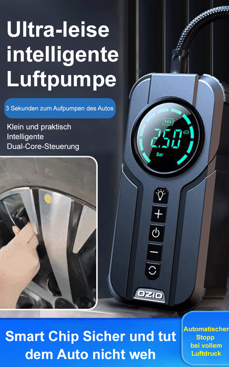 [Deutsche Hochdruck-Doppelpumpe] Superleise intelligente aufblasbare Pumpe