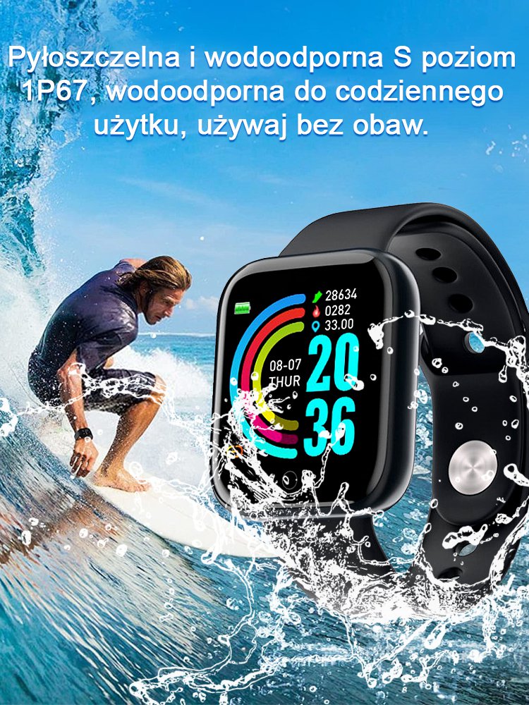 Inteligentna opaska sportowa z pomiarem tętna Bluetooth