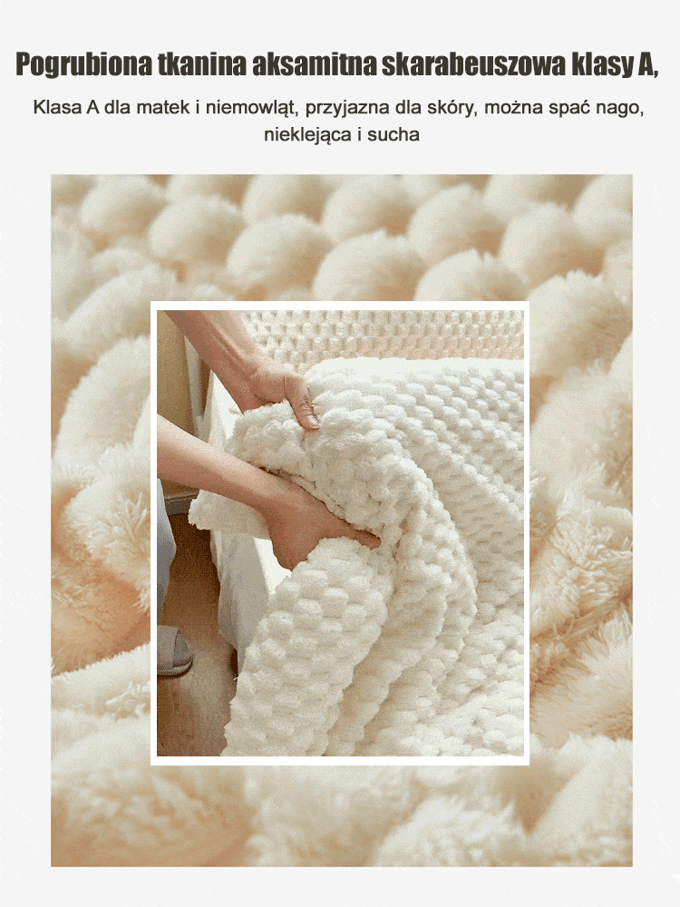 Dwustronny pluszowy koc