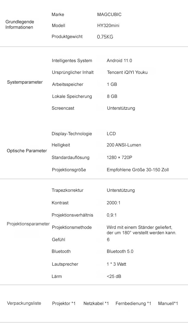 Hochauflösender Beamer für Heimkino