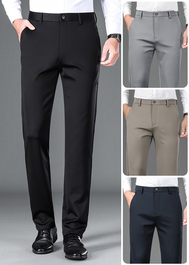 免燙絨加厚男士西裝褲