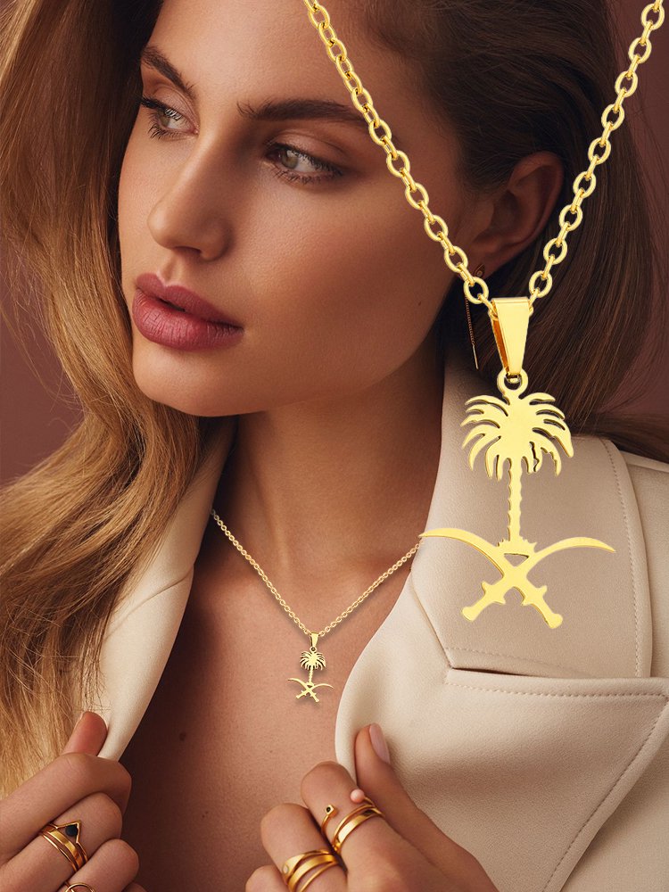 قلادة راقية فاخرة بستايل قومي للرجال والنساء، قلادة الأزواج المتطابقة