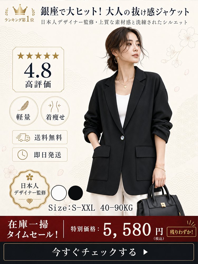 【楽天3冠★リピート率94.2%】UVカット 接触冷感 ジャケット レディース。アイロン不要・手洗いOK！365日シワ知らずの美シルエット。