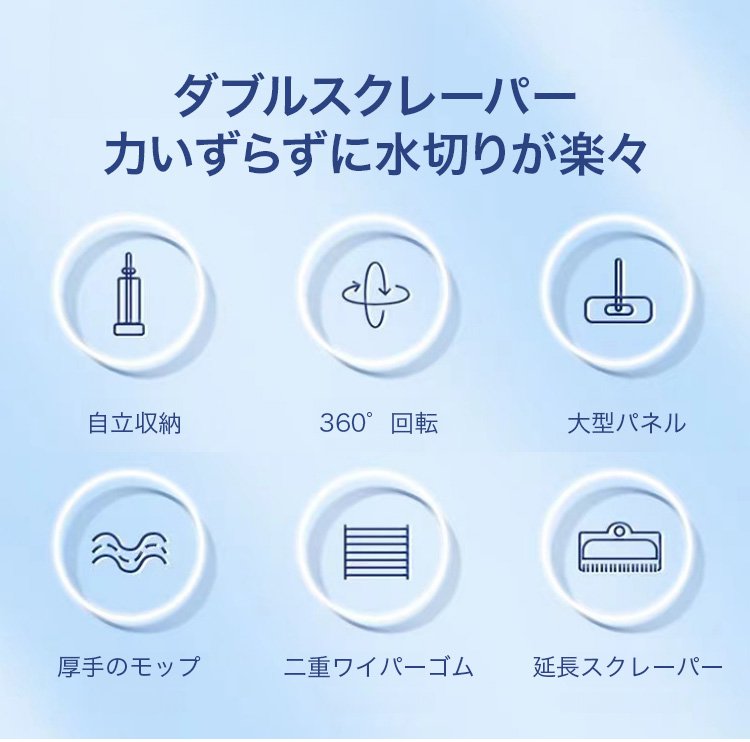 大型フローリングワイパー本体の全体画像