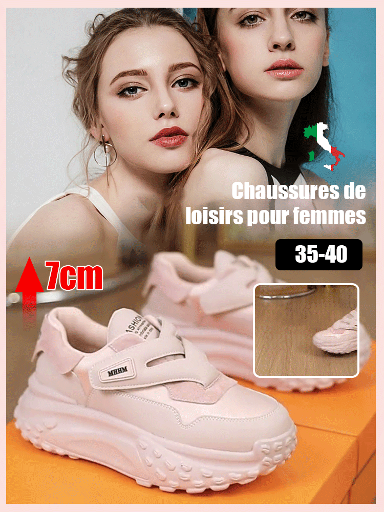 Baskets polyvalentes à semelle épaisse et à relief velcro