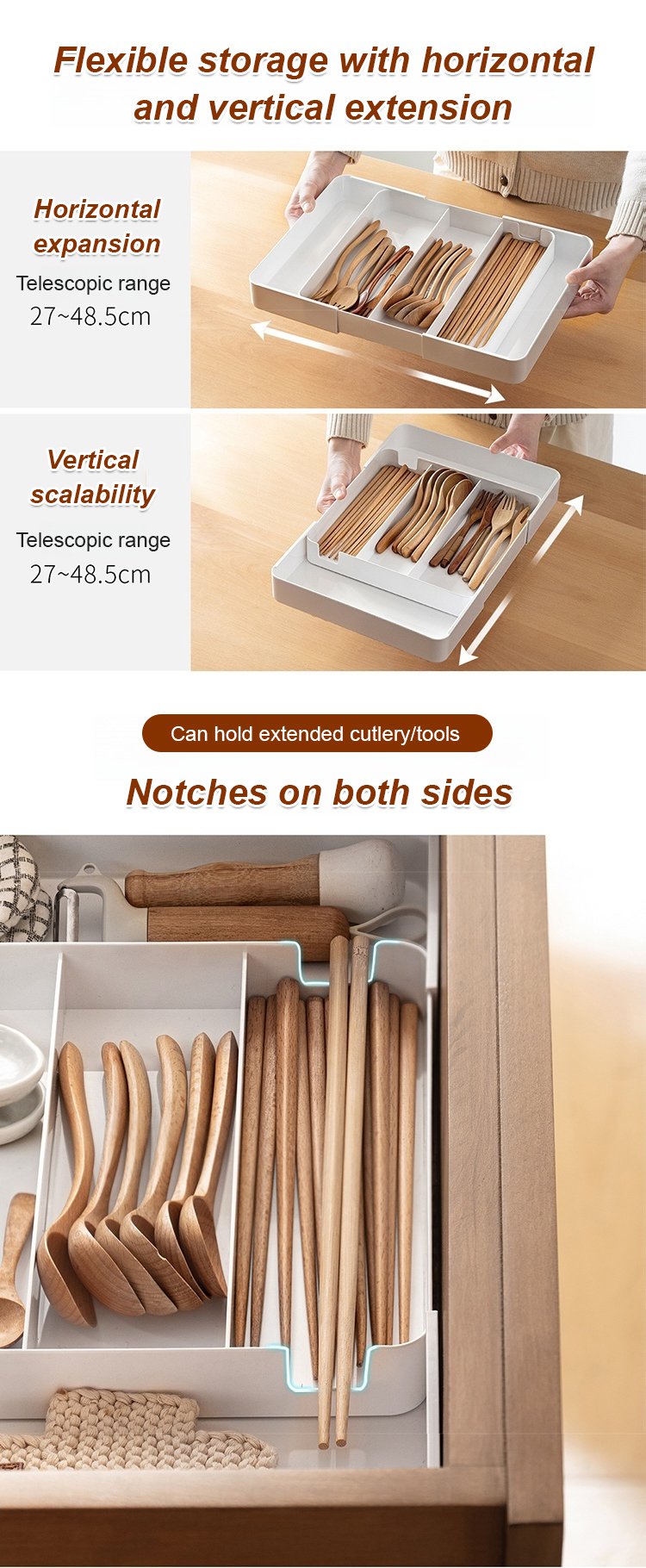 Household divider organizer for bathroom drawers
