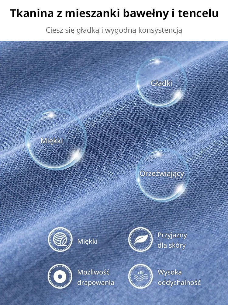 [Schudnij 5kg]Luźne, drapowane spodnie z szerokimi nogawkami, z denimu Tencel