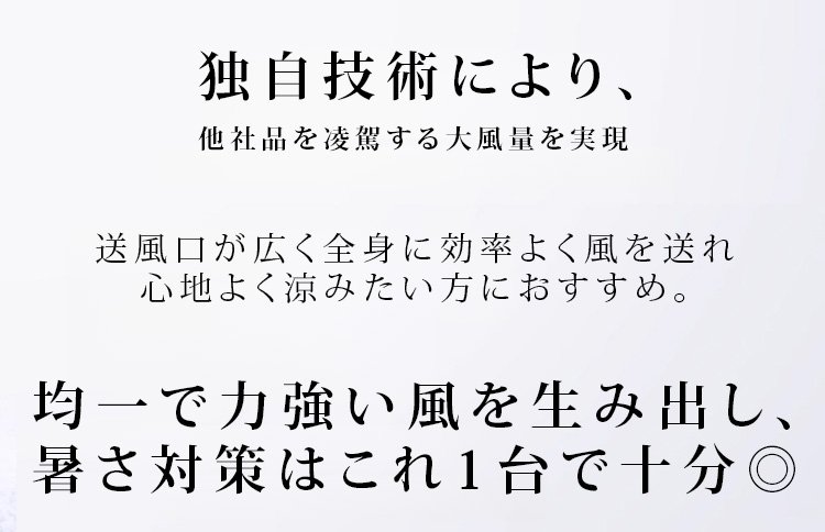 コンパクトタワーファン本体の外観