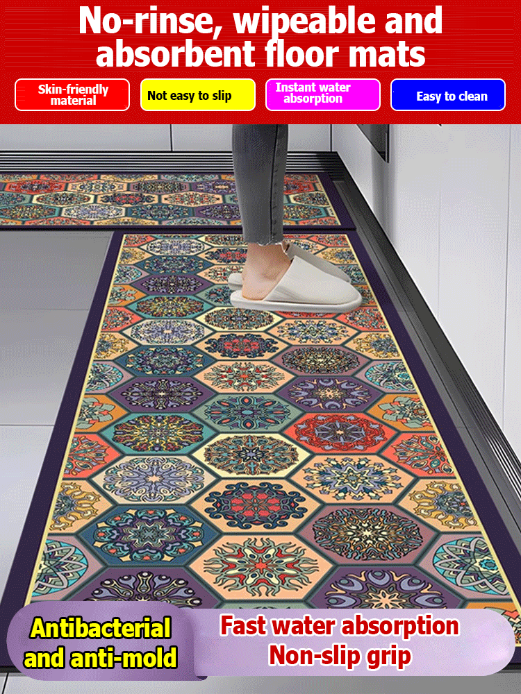 Kitchen disposable absorbent floor mat