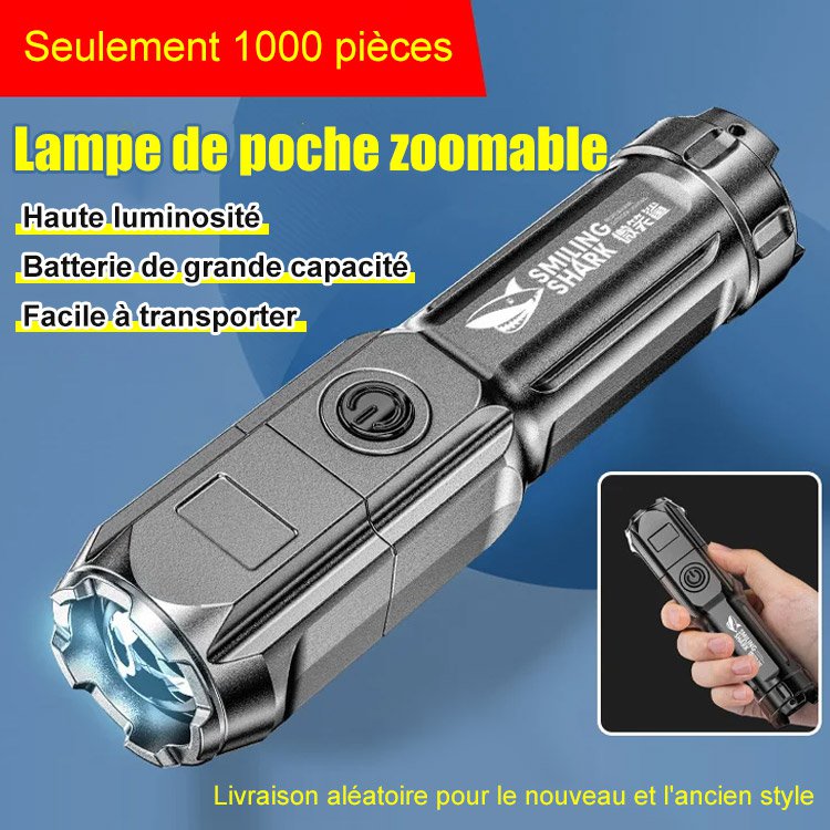 Lampe de poche zoomable à haute luminosité