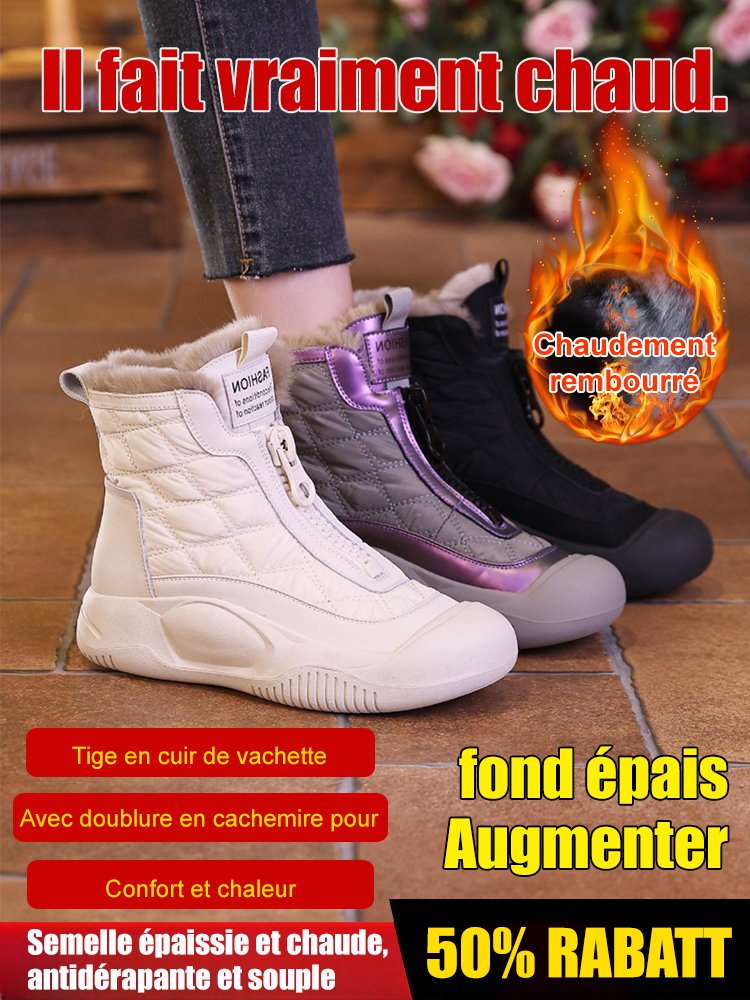 Chaussures en coton, chaudes et imperméables, rembourrées