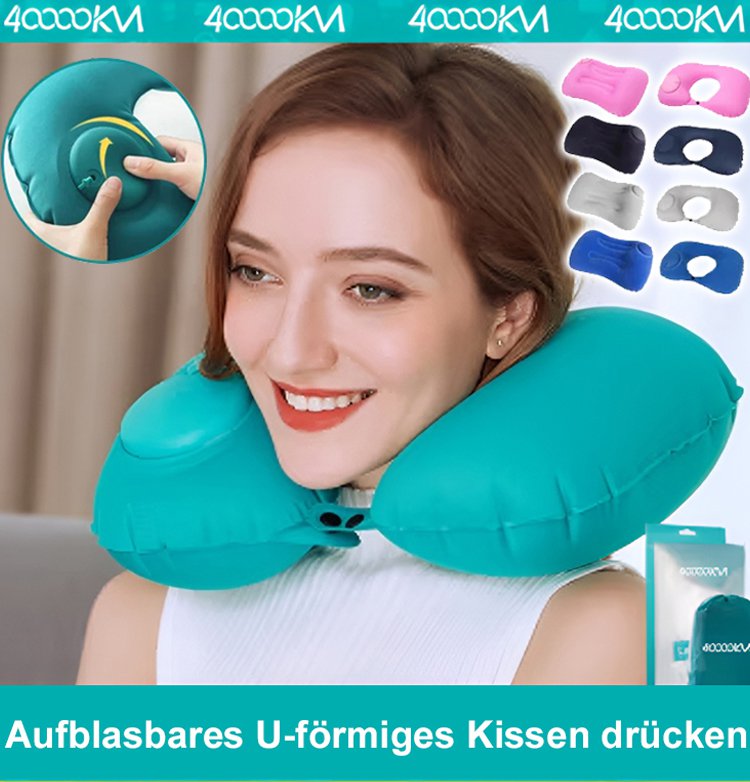 Aufblasbares U-förmiges Kissen mit Druckmechanismus