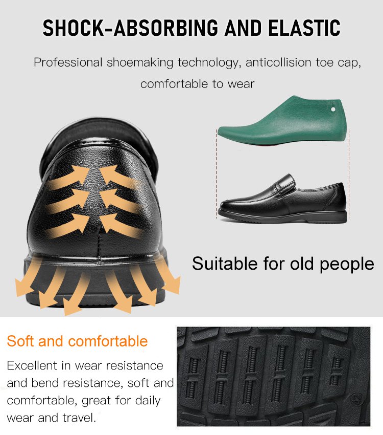  Men's slip-on business casual leather shoes