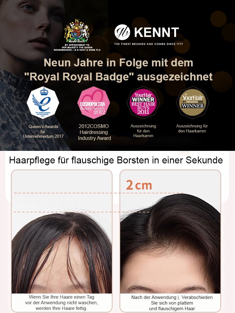 【Jedes kleine Accessoire mit Raffinesse für Frauen】Holz-Luftkissenbürste mit Borsten