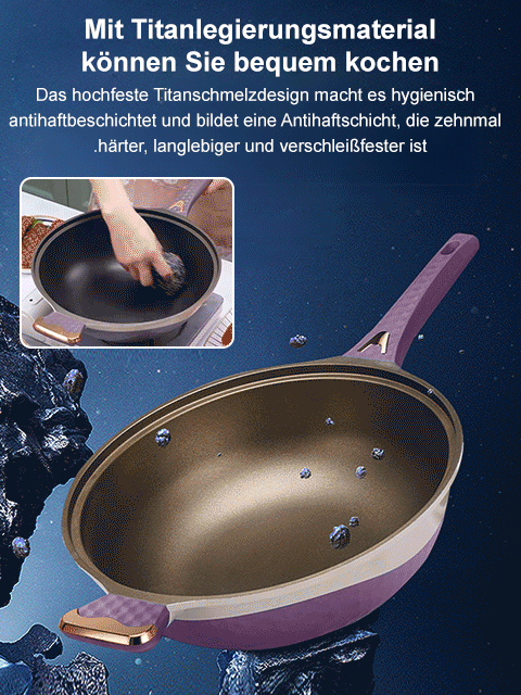 Zweifarbige Titan-Antihaft-Bratpfanne