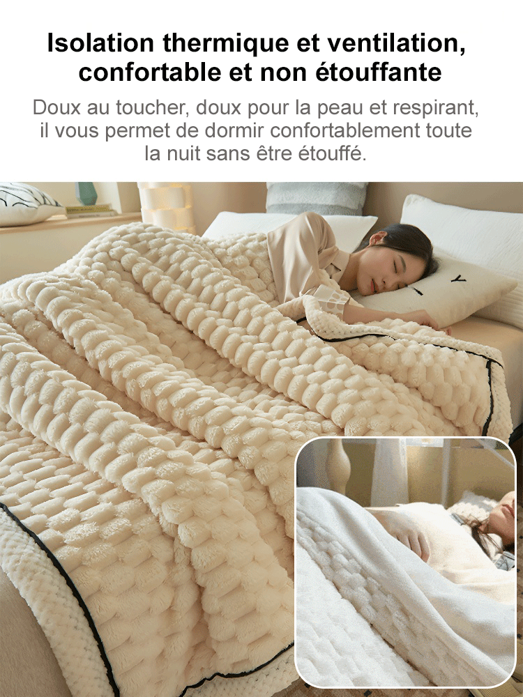 Couverture épaissie à double couche avec des points minky 