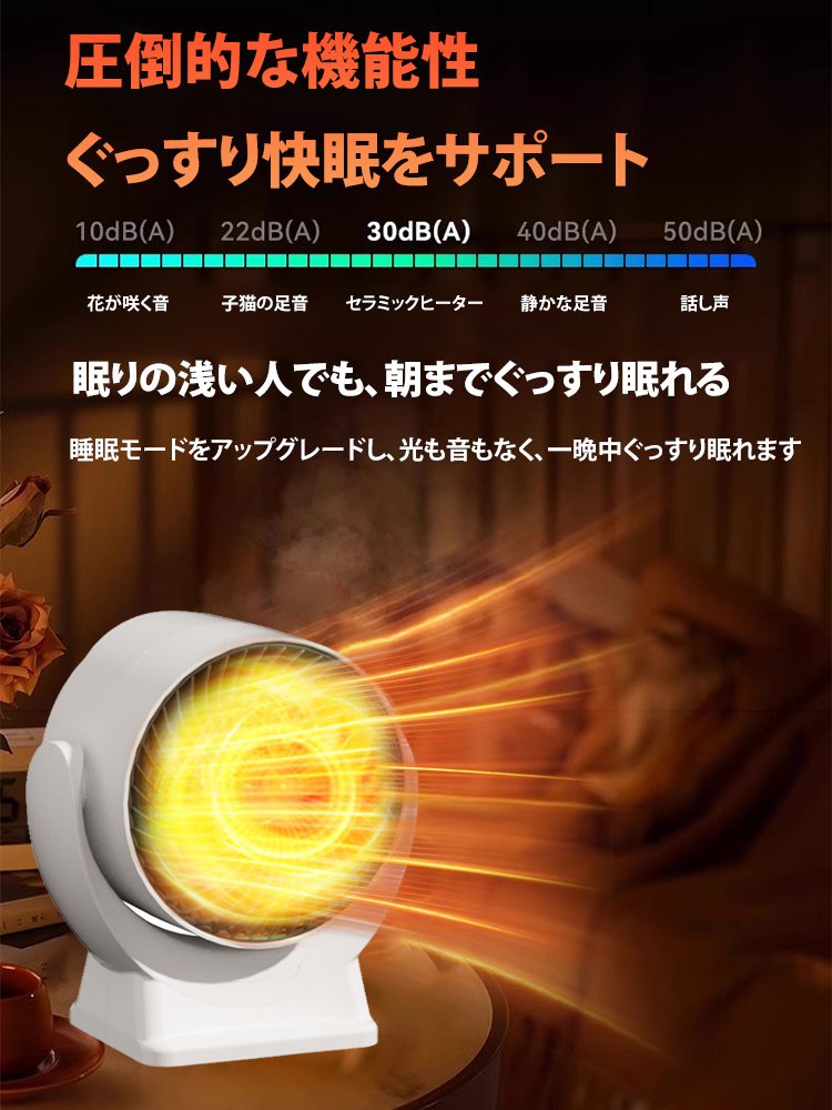 公式認定、正規品保証【3秒で30畳を暖かく】3秒即暖セラミックヒーター