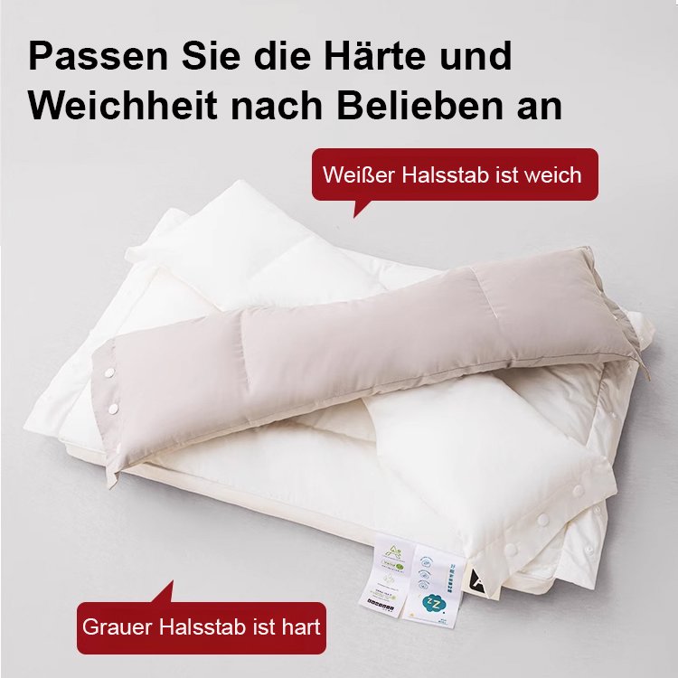 Vollbaumwoll-Nackenstützkissen Pro mit abnehmbaren Doppel-Kissenkern