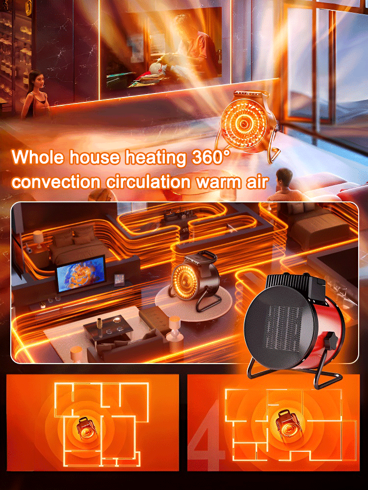 High power energy saving small steel cannon electric heater