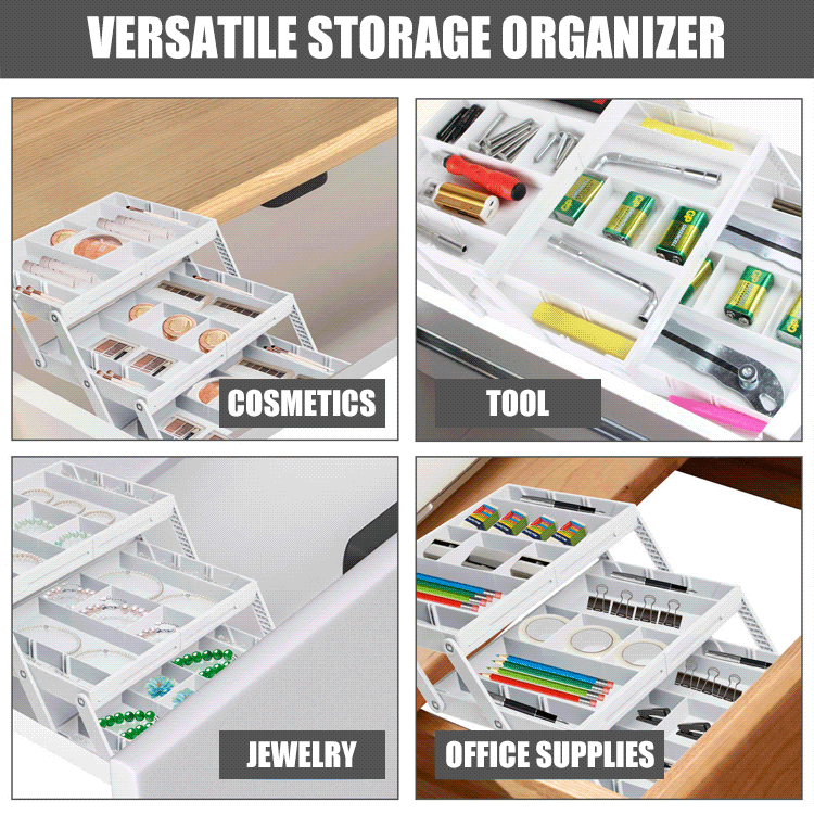 Foldable multi-purpose drawer storage box