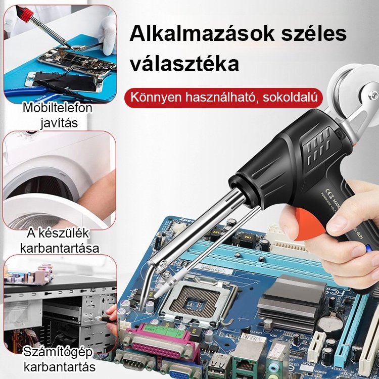 Multifunkcionális elektromos forrasztópáka készlet.