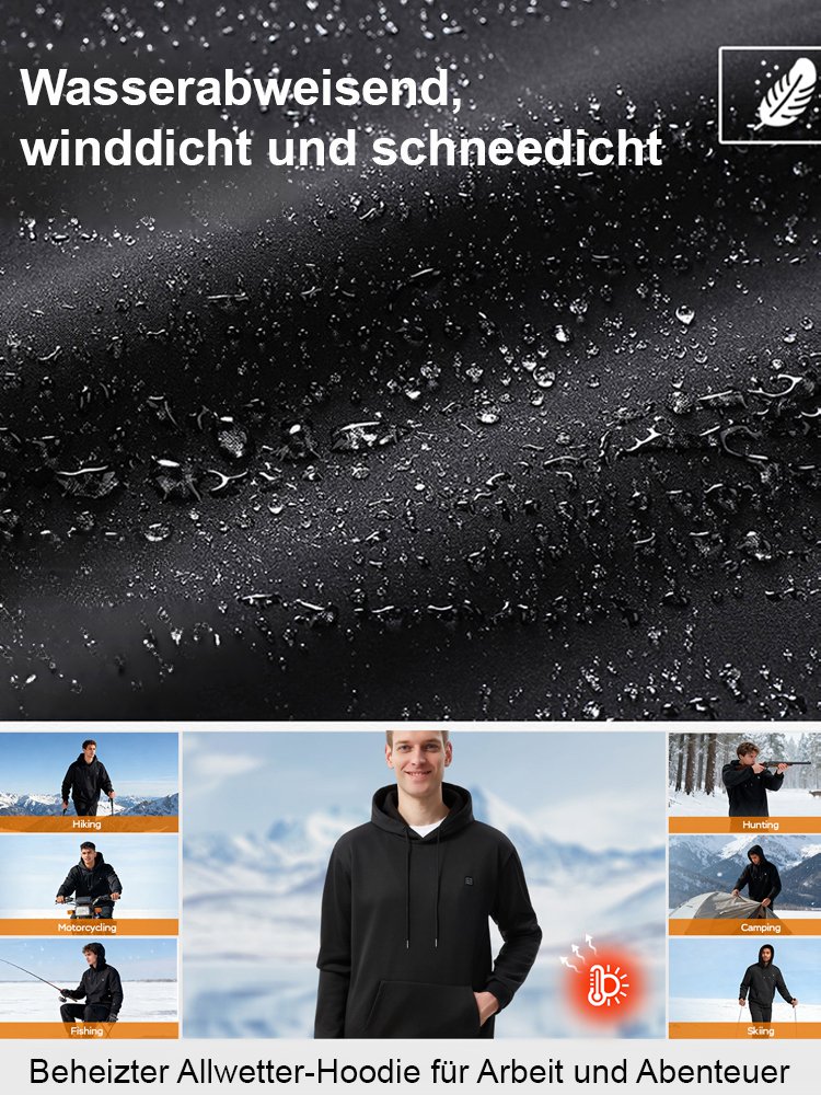 Winter Kapuzenpullover mit schneller 10-Sekunden-Heizfunktion