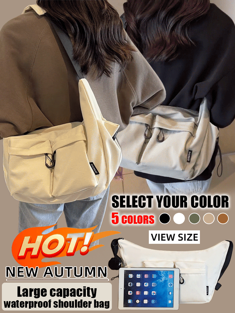 Korean style large capacity messenger canvas bag