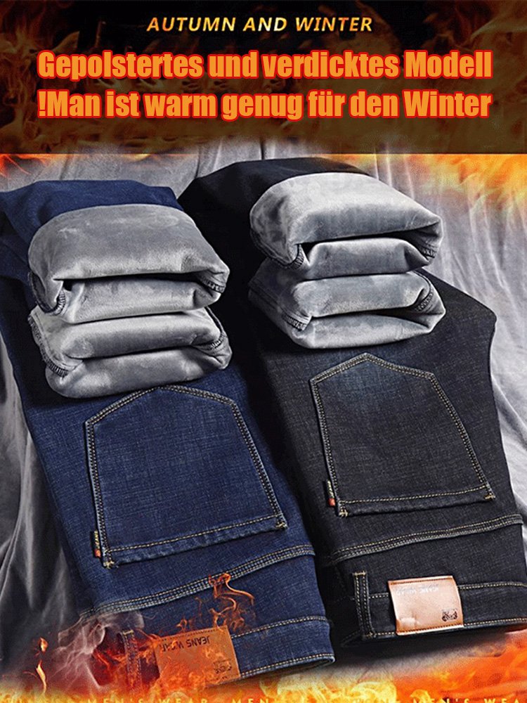Entspannte Straight Stretch Warm Jeans