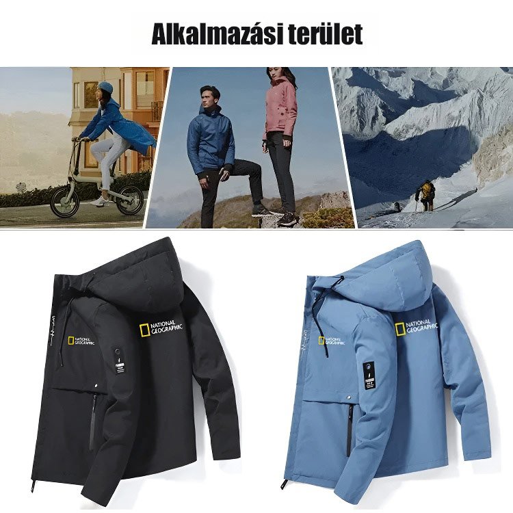 Tavaszi-őszi-téli kényelmes szélálló melegítő kabát