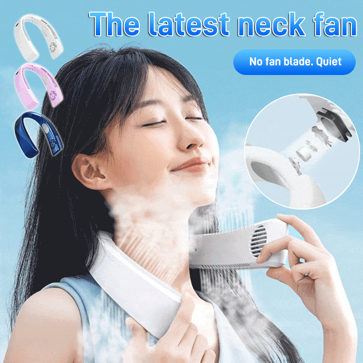 Portable neck fan for lazy people