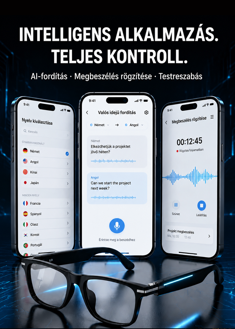 Intelligens Zoom Színváltó Valós idejű AI Fordító Szemüveg Ingyenes szállítás 24 órán belül