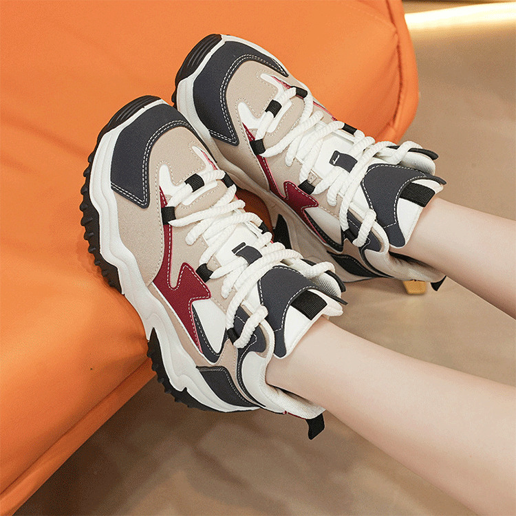 韓国スタイルレディース厚底スニーカー