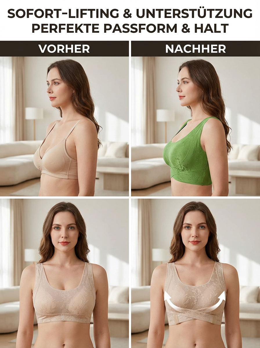 Hochwertiger, eleganter, vorne verschließbarer Push-up-BH mit schönem Rücken-Design.