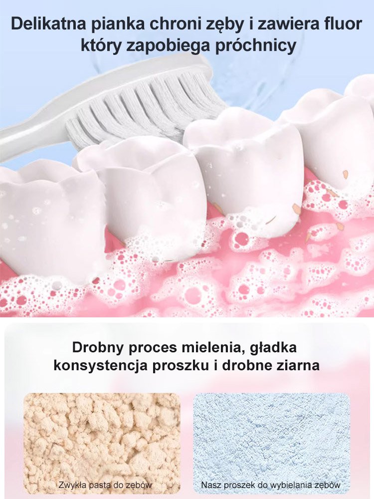 Perłowy wybielający proszek do zębów z probiotykami