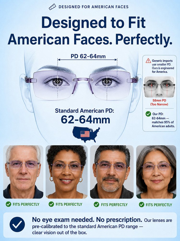 No eye exam needed, lifelong use, America's first smart zoom tech restores your 20‑year‑old vision !