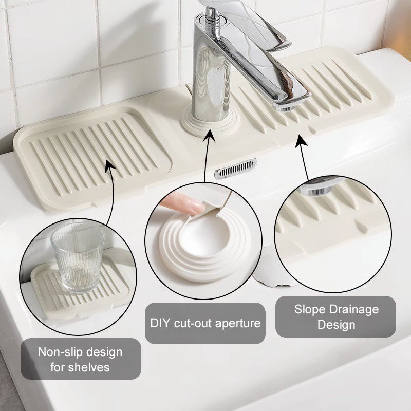 Faucet sink mat