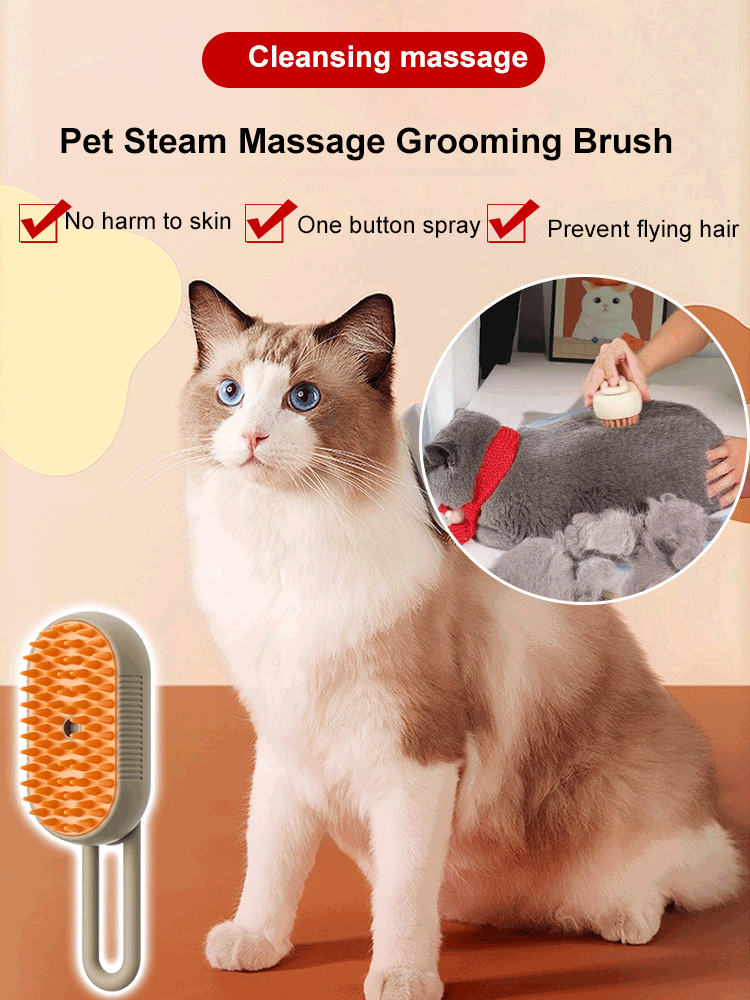 Pet Steam Grooming Brush