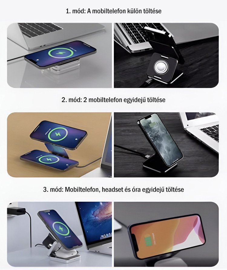 A mágneses vezeték nélküli töltő állvány