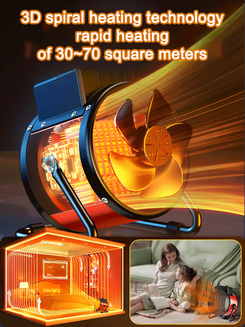 High power energy saving small steel cannon electric heater