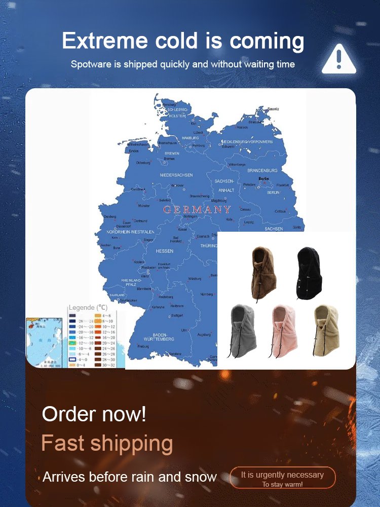 Winter outdoor windproof and warm cycling hat