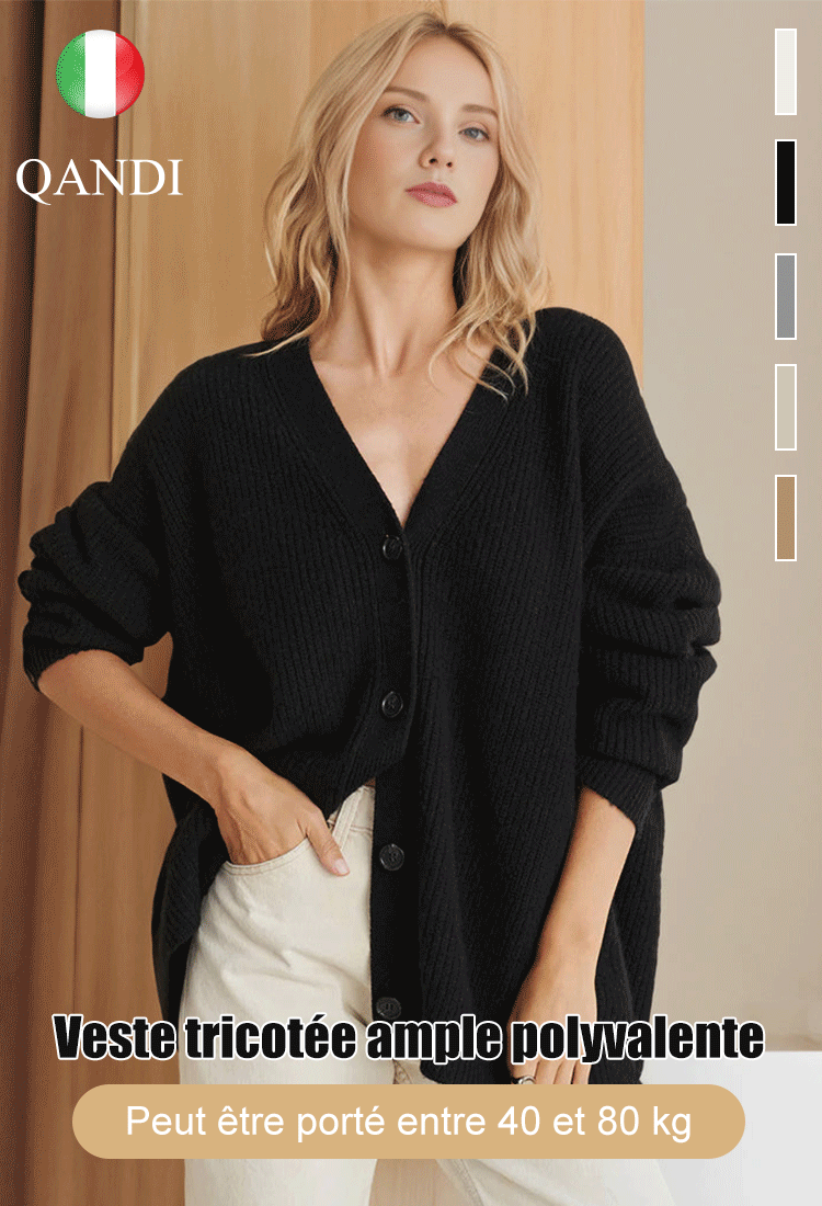 Veste tricotée polyvalente