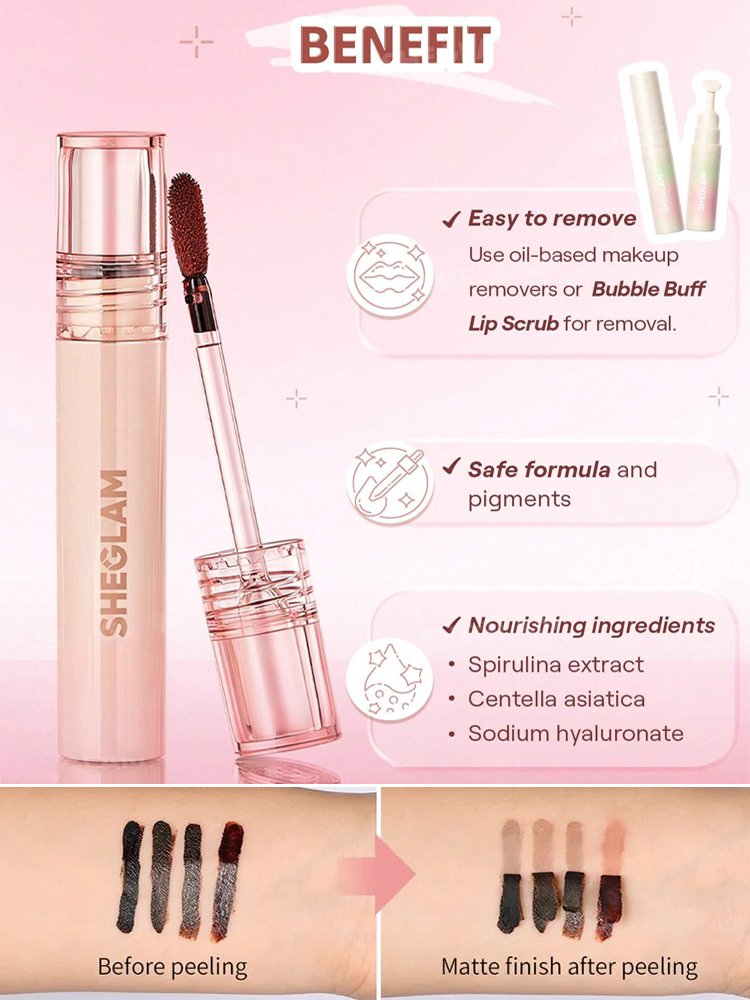 【Long-lasting waterproof】Tear-off lip liner