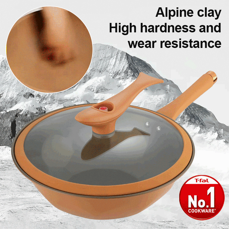 Titanium micropress clay non-stick health pot