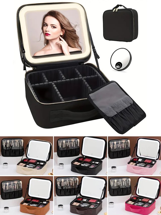 Led leuchte mit spiegel kosmetik-organisator